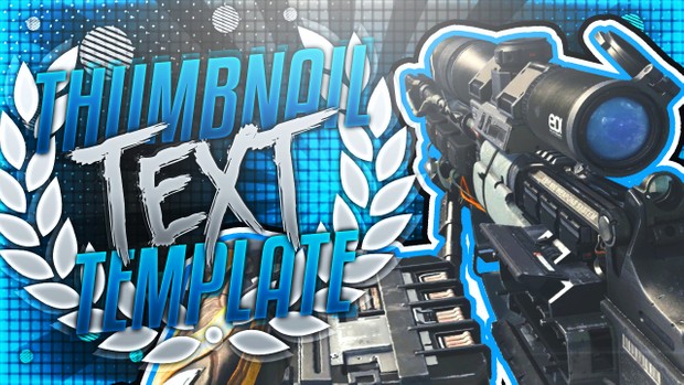YouTube Thumbnail Template Pack V8 - Infinite Warfare Sniper Rifles - Photoshop Template