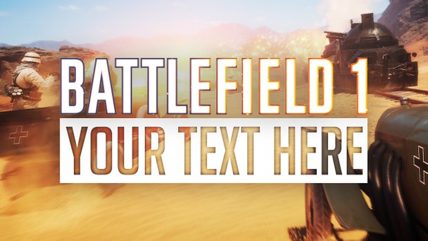 Battlefield 1 Free Thumbnail Template - Photoshop Template
