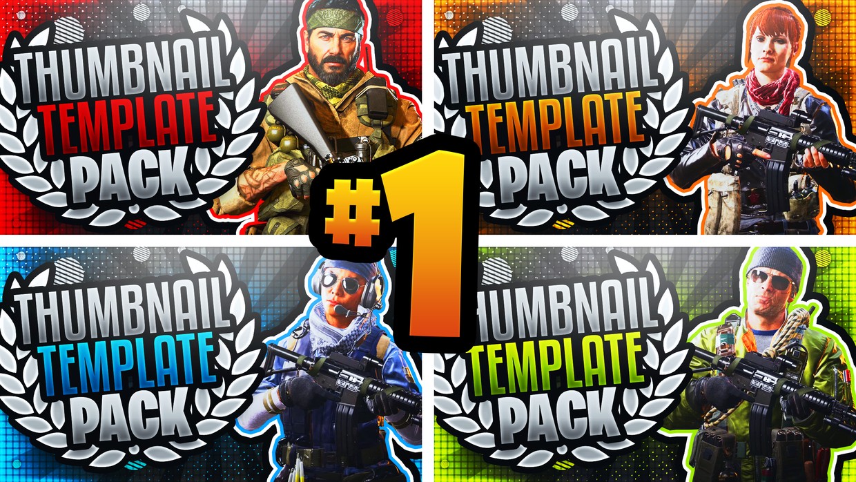 Cold War Youtube Thumbnail Template Pack 1 Call Of Acez Graphics Templates