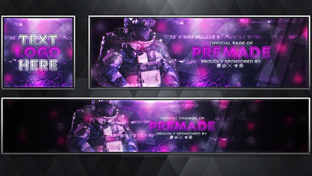 Merc - Infinite Warfare - Social Media Revamp Pack V25 - Photoshop Template