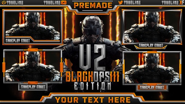 Stream Overlay Template Pack V2 - BO3 Edition