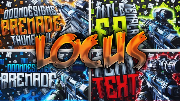 Black Ops 3 Thumbnail Template Pack - Locus Sniper Rifle Edition - Updated