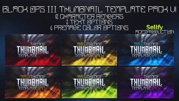 Black Ops 3 Thumbnail Template Pack V1 - Character Edition