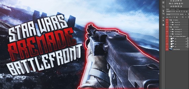 DLT-19 Heavy Blaster Rifle Thumbnail Pack - Star Wars Battlefront - YouTube Thumbnail Template