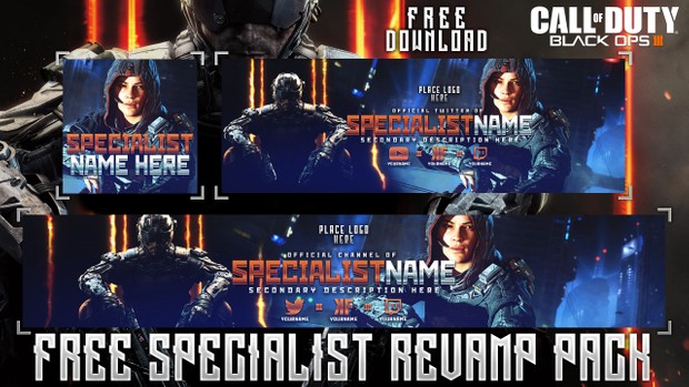 Black Ops III - Ultimate Social Media Revamp Pack - 8 Design in 1 Free Pack