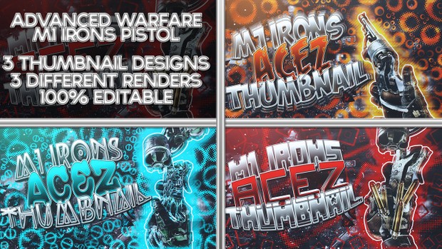 M1 Irons Thumbnail Pack - 3 Designs