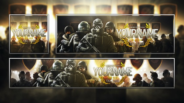 Rainbow Six Siege - Pro League - Revamp Template Pack - Photoshop