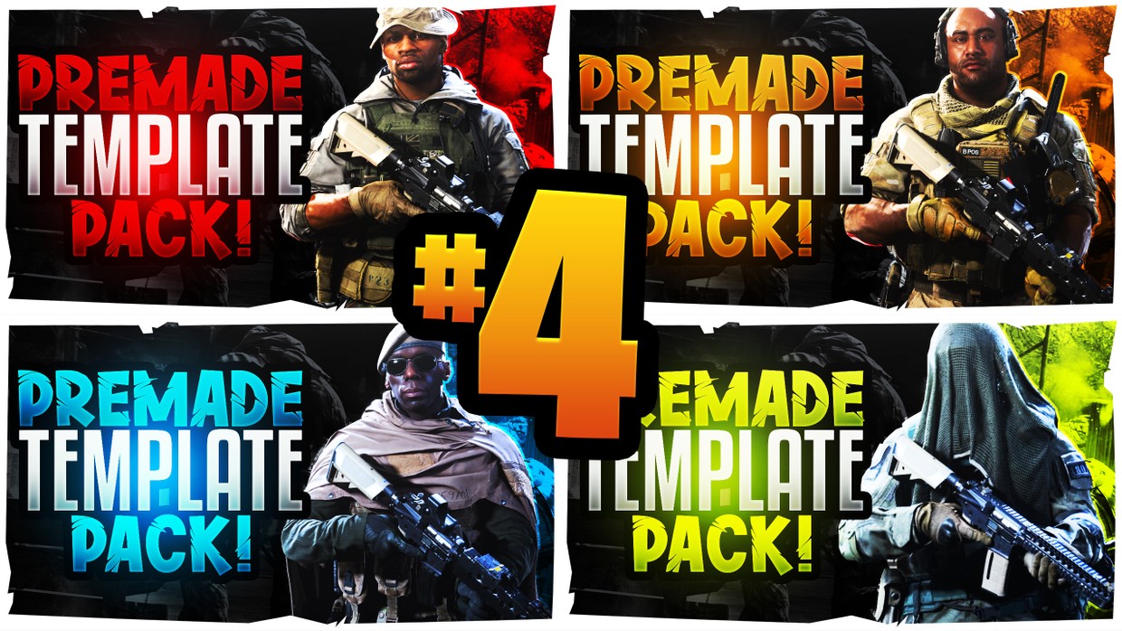 Modern Warfare YouTube Thumbnail Template Pack #4 - Se - ACEZ Graphics