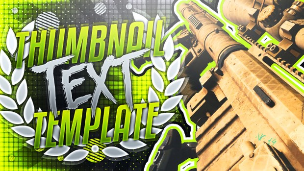 YouTube Thumbnail Template Pack V8 - Infinite Warfare Sniper Rifles - Photoshop Template