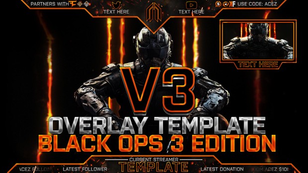 Stream Overlay Template Pack V3 - BO3 Edition