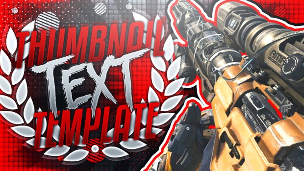 YouTube Thumbnail Template Pack V8 - Infinite Warfare Sniper Rifles - Photoshop Template
