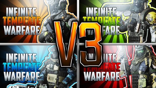 Infinite Warfare Thumbnail Template Pack V3 - Combat Rigs Edition - Photoshop Template