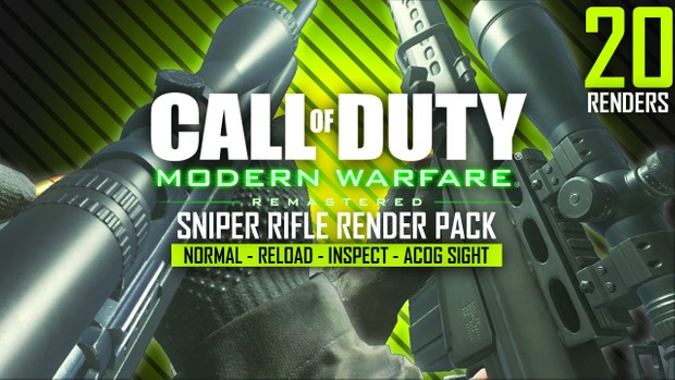 Modern Warfare Remastered Sniper Rifle Render Pack