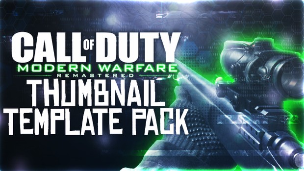 Modern Warfare Remastered - R700 Sniper Rifle Edition - Thumbnail Template Pack V4 - Photoshop