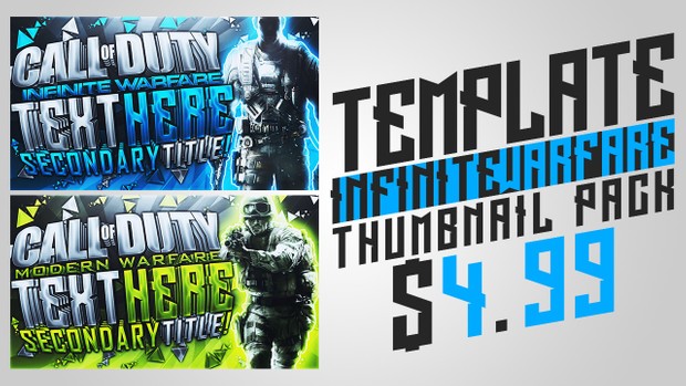 Infinite Warfare Thumbnail Template Pack V1 - Legacy Edition - Photoshop Template