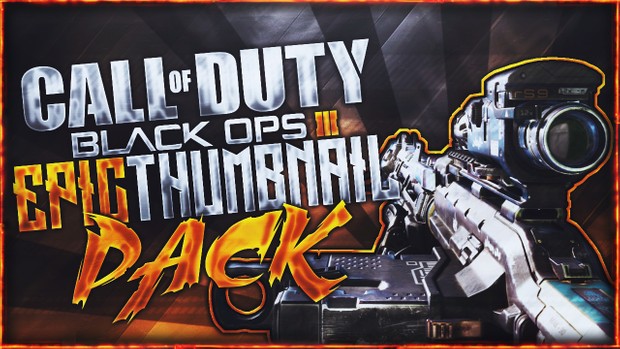 Black Ops 3 Thumbnail Template Pack V5 - Drakon Sniper Rifle Edition