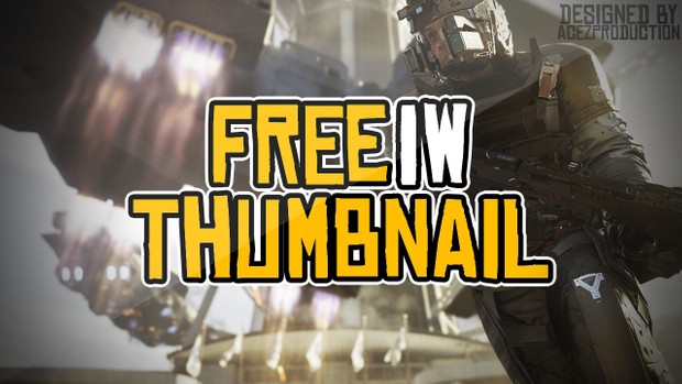 Infinite Warfare YouTube Thumbnail Template Pack - Free Photoshop Template