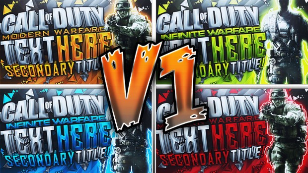 Infinite Warfare Thumbnail Template Pack V1 - Legacy Edition - Photoshop Template
