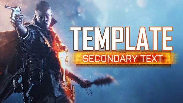 Battlefield 1 - YouTube Thumbnail Template - Photoshop Template