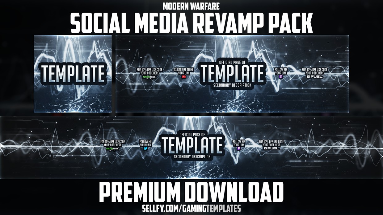 Modern Warfare Social Media Revamp Pack 3 Youtube Acez