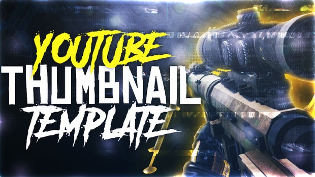 Infinite Warfare - TF 141 Intervention Sniper Rifle Edition - Thumbnail Template Pack V4 - Photoshop