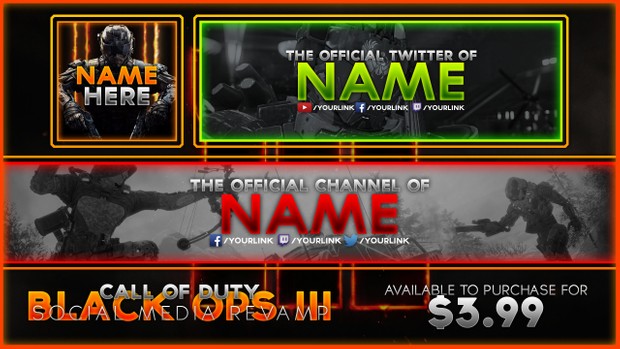 Black Ops III - Ultimate Revamp Pack - 15 Graphic Design Templates