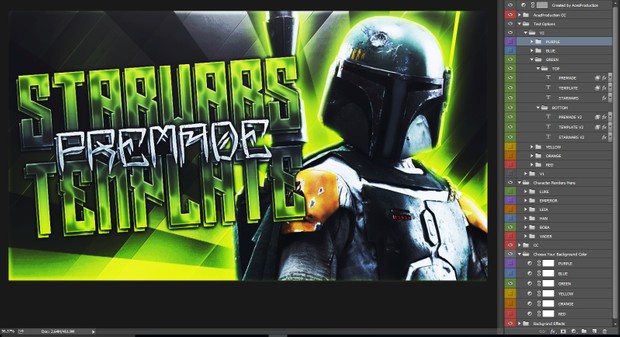 Star Wars Battlefront Thumbnail Template Pack V2 - Photoshop Template
