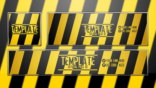 Hazard Themed Revamp Template - Photoshop
