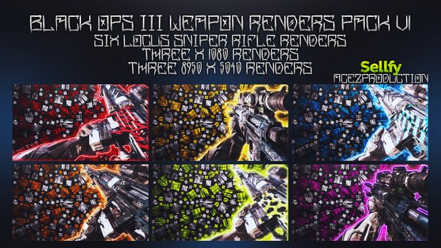 Black Ops 3 Weapon Renders Pack V1 - Locus Sniper Rifle Edition