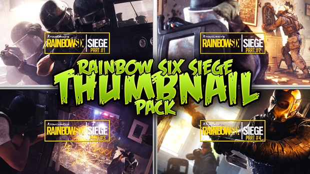 Rainbow Six Siege - Gameplay Thumbnail Template Pack - Photoshop Template