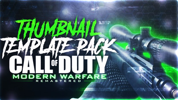 Modern Warfare Remastered - R700 Sniper Rifle Edition - Thumbnail Template Pack V4 - Photoshop