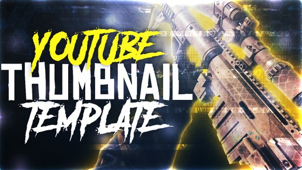 Infinite Warfare - Widowmaker Sniper Rifle Edition - Thumbnail Template Pack V4 - Photoshop