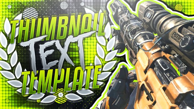 YouTube Thumbnail Template Pack V8 - Multi-CoD Sniper Rifles - Photoshop Template