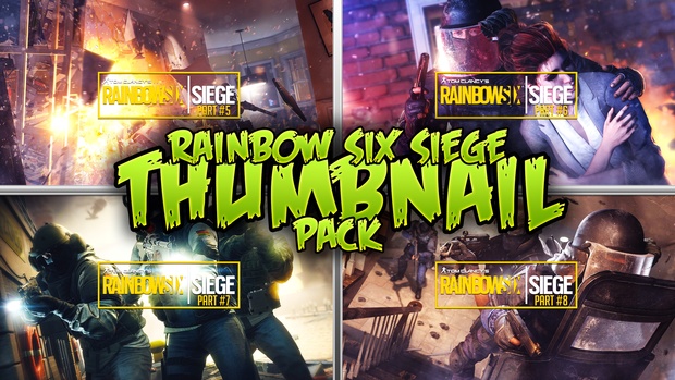 Rainbow Six Siege - Gameplay Thumbnail Template Pack - Photoshop Template