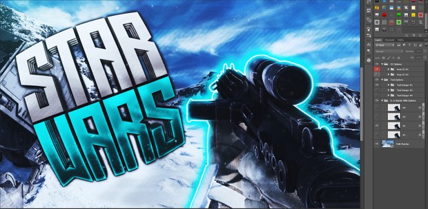 E-11 Blaster Rifle Thumbnail Pack - Star Wars Battlefront - YouTube Thumbnail Template