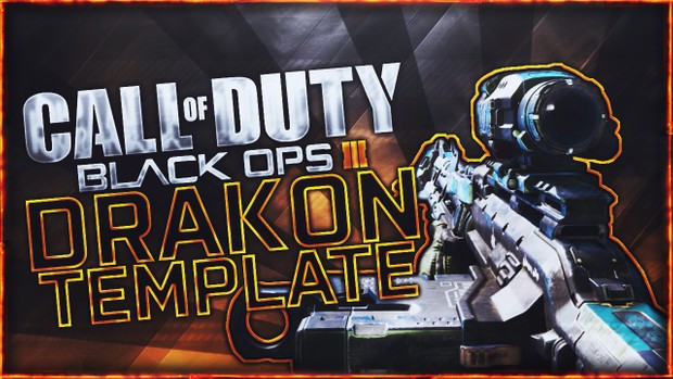 Black Ops 3 Thumbnail Template Pack V5 - Drakon Sniper Rifle Edition