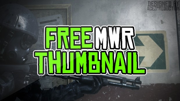 Modern Warfare Remastered YouTube Thumbnail Template Pack - Free Photoshop Template