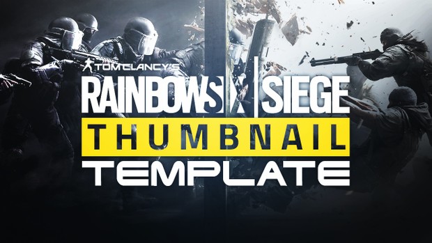 Rainbow Six Siege YouTube Thumbnail Template - Photoshop