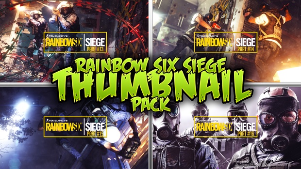 Rainbow Six Siege - Gameplay Thumbnail Template Pack - Photoshop Template