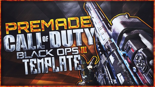 Black Ops 3 Thumbnail Template Pack V4 - SVG-100 Sniper Rifle Edition