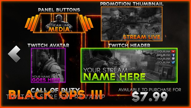 Black Ops III - Ultimate Revamp Pack - 15 Graphic Design Templates