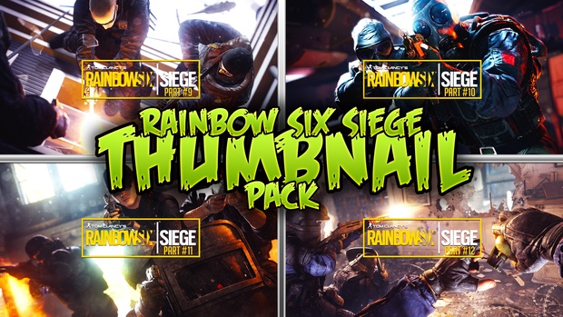 Rainbow Six Siege - Gameplay Thumbnail Template Pack - Photoshop Template