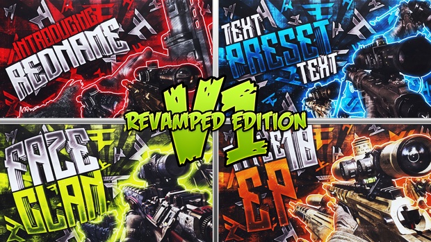 Clan Thumbnail Pack V1 - FaZe & Red Reserve - Revamped Edition