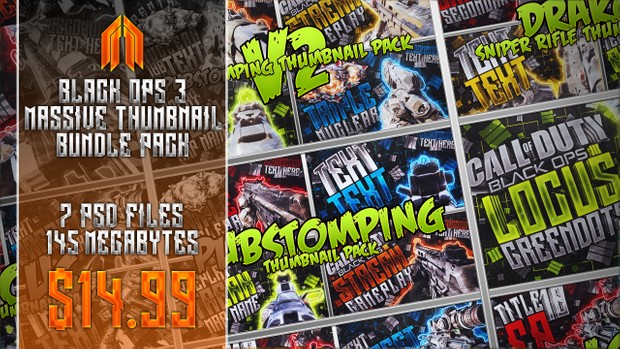 Black Ops III Thumbnail Bundle Pack - 7 Packs in 1