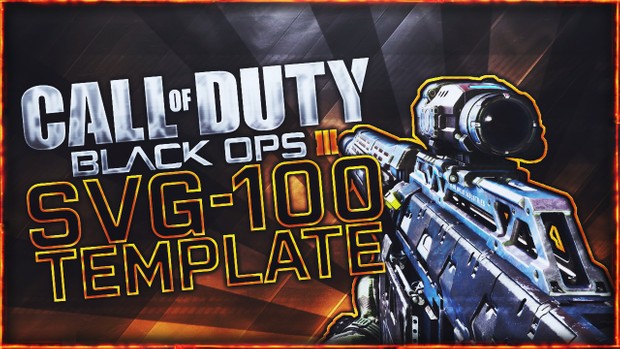 Black Ops 3 Thumbnail Template Pack V4 - SVG-100 Sniper Rifle Edition