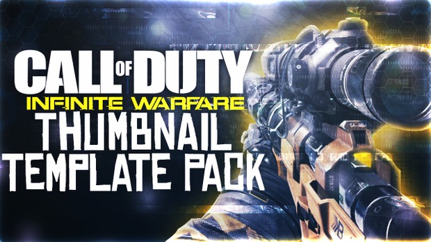 Infinite Warfare - KBS Longbow Sniper Rifle Edition - Thumbnail Template Pack V4 - Photoshop
