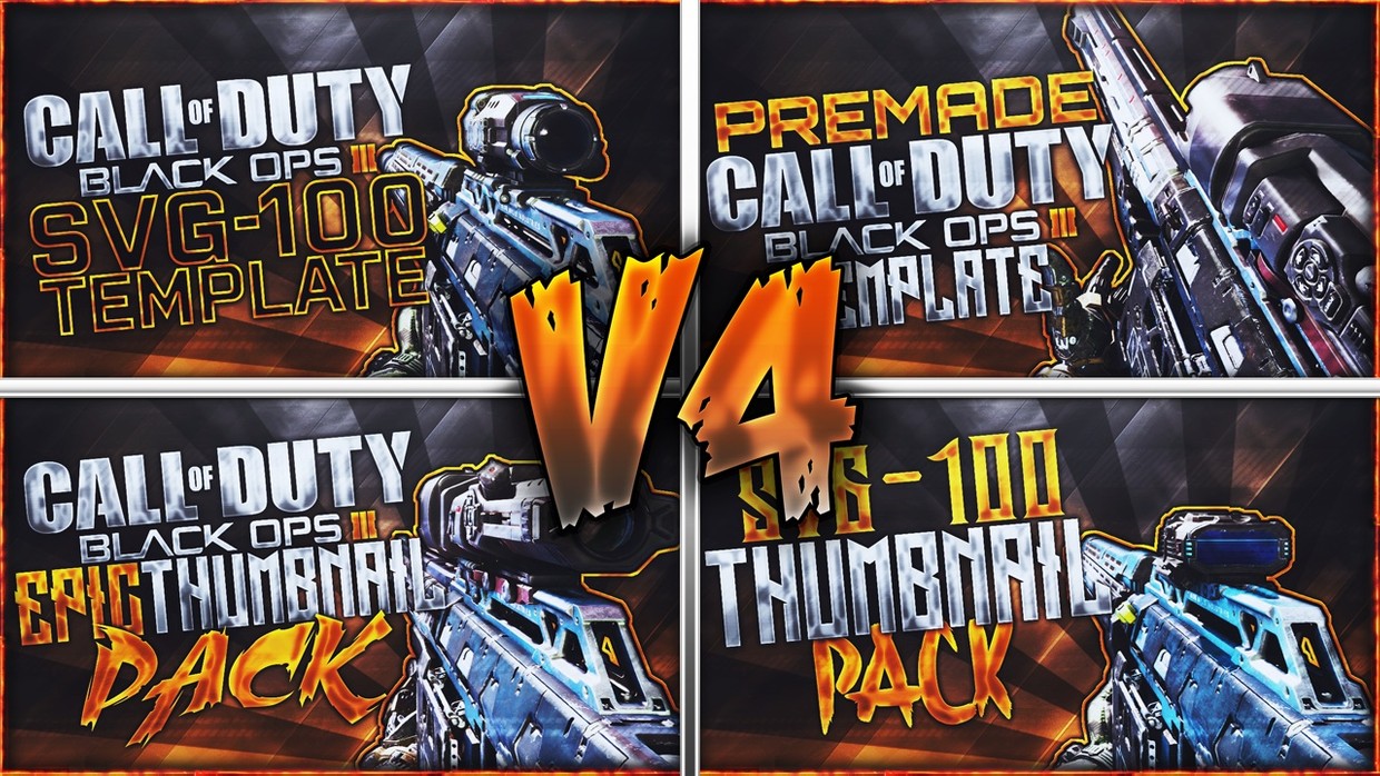 Download Black Ops 3 Thumbnail Template Pack V4 - SVG-100 Snipe ...