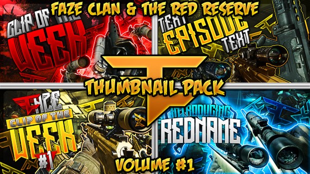 Clan Thumbnail Pack V1 - FaZe & Red Reserve Edition