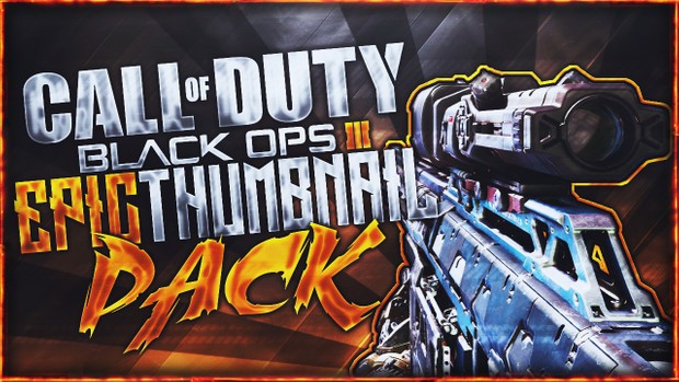 Black Ops 3 Thumbnail Template Pack V4 - SVG-100 Sniper Rifle Edition