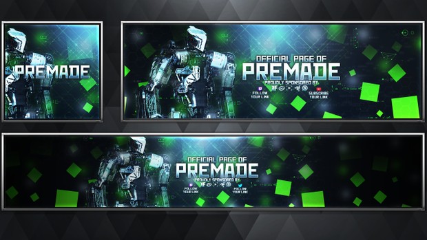 Synaptic - Infinite Warfare - Social Media Revamp Pack V21 - Photoshop Template